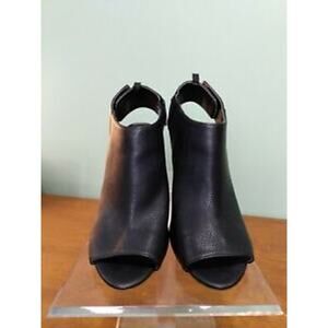 Gap Peep Toe Ankle Boots with Heel, Size 6 Black